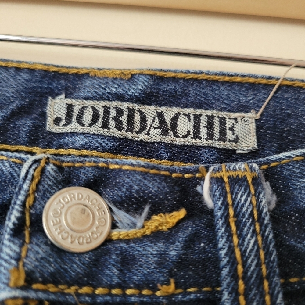 Vintage Jordache Dark Wash High Rise Denim Jeans With Zipper Ankle Size 24 - Picture 9 of 10